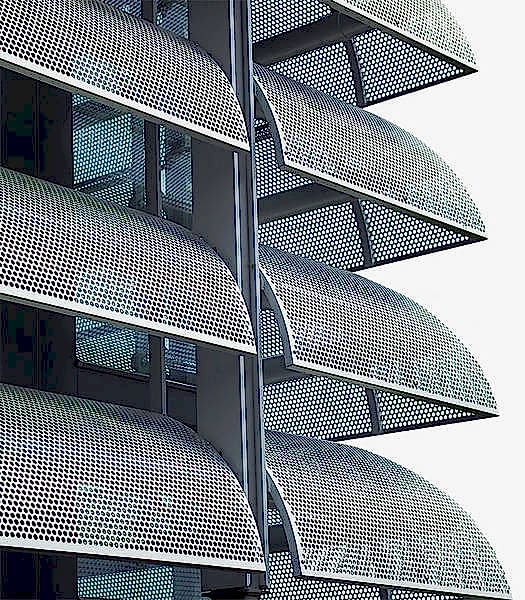 paslanmaz delikli sac bina dış cephe kaplama görseli