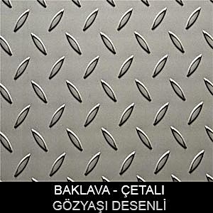 baklava gözyaşı damla çetalı paslanmaz sac