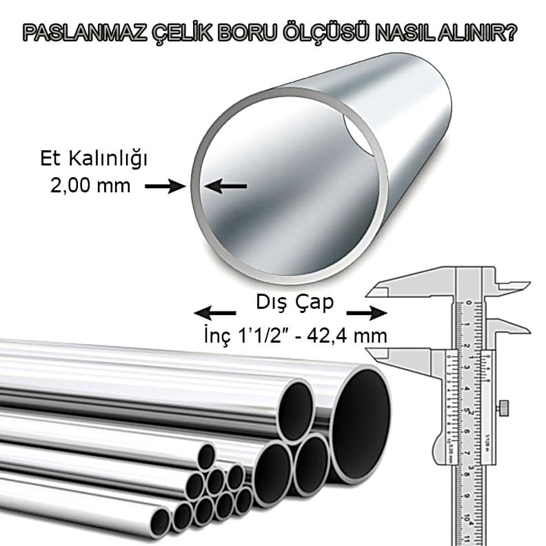 paslanmaz çelik boru ölçüsü nasıl alınır