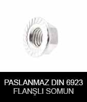 paslanmaz dın 6923 flansli somun