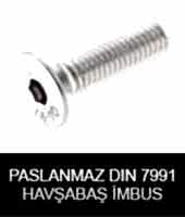paslanmaz dın 7991 havşa baş imbus cıvata