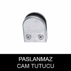 paslanmaz komple krom cam tutucu